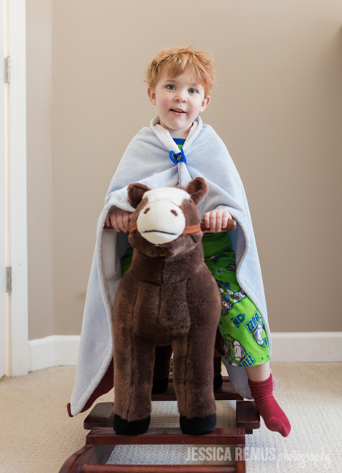 boy on rocking horse