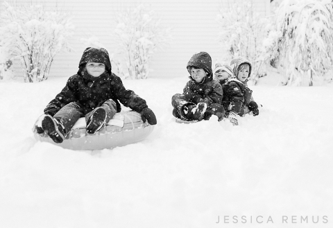 kids sledding la grange il