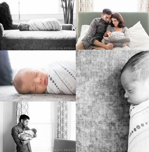 collage newborn in chicago home